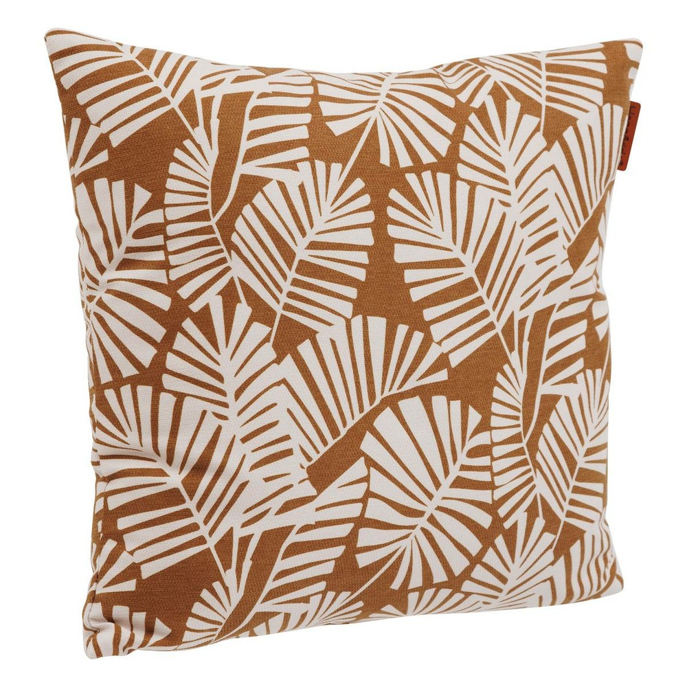Coussin&#x20;d&#xE9;co&#x20;d&#x20;ext&#xE9;rieur&#x20;&quot;fylie&quot;&#x20;palmier&#x20;&amp;&#x20;camel&#x20;40x40cm&#x20;en&#x20;polyester