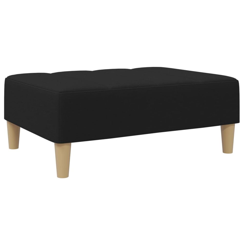 Repose-pied noir 77x55x31 cm tissu