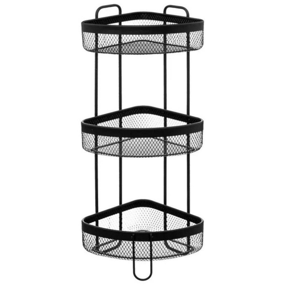 Étagère d'angle 3 niveaux mayaj 70cm noir