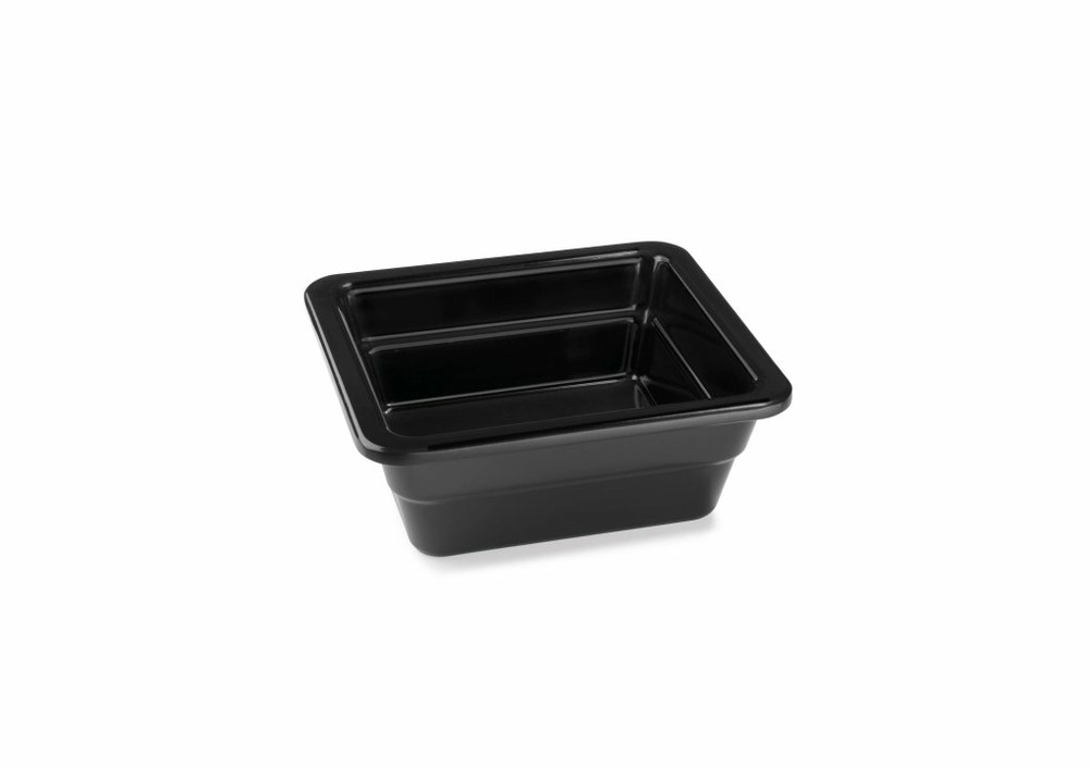 Plat en mélamine noir gn 1/6 - h 65 à 100 mm - pujadas