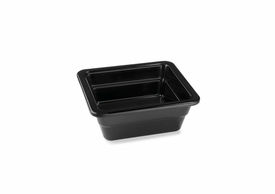 Plat en mélamine noir gn 1/6 - h 65 à 100 mm - pujadas