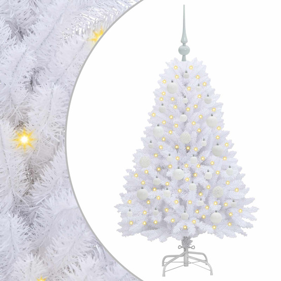 Sapin de noël artificiel à branches articulées blanc 120 cm
