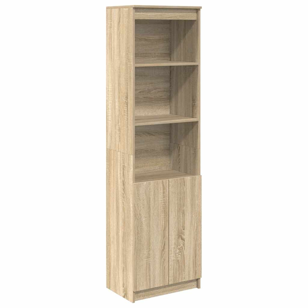 Buffet haut chêne sonoma 50x35x180 cm bois d'ingénierie