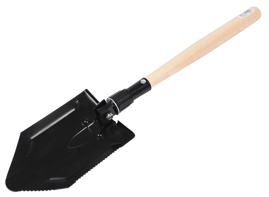 Pelle-pioche pliante - 14 cm - manche bois