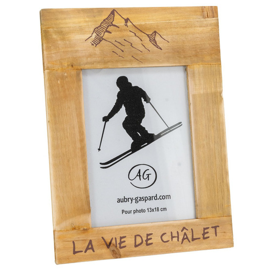 Cadre photo en pin la vie de chalet pour photo 13 x 18