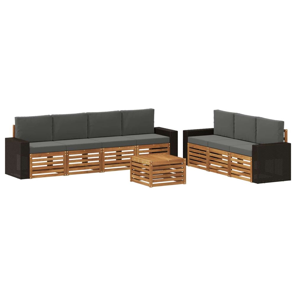 Ensembles de canapés 8 pc bois d'acacia massif