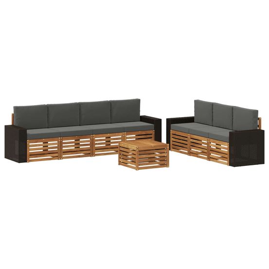 Ensembles de canapés 8 pc bois d'acacia massif