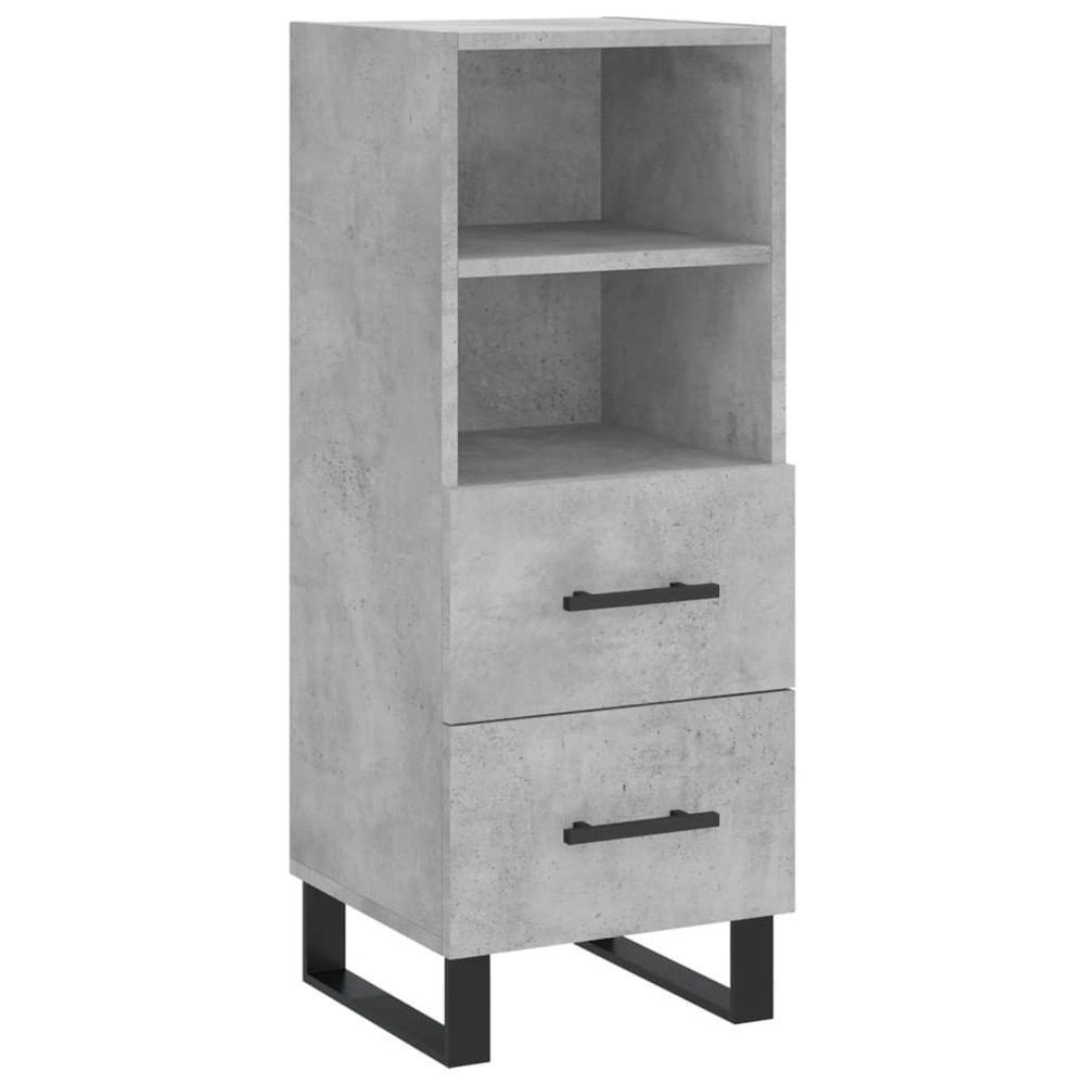 Buffet bahut commode armoire meuble de rangement organisateur cuisine salle de séjour salon 34,5 x 34 x 90 cm bois d'ingénier