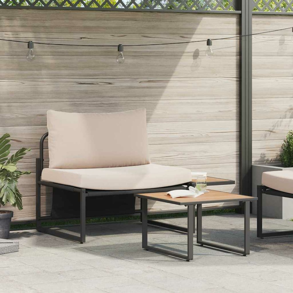 Ensemble de canapé de jardin 2 pcs taupe acier