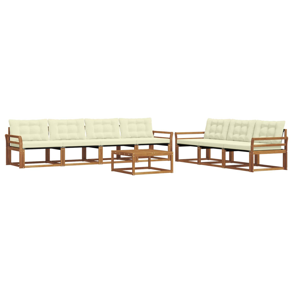 Ensemble de canapés d'extérieur 8 pcs naturel et crème