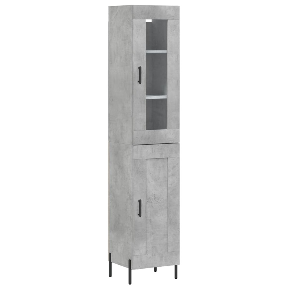 Buffet bahut commode armoire meuble de rangement organisateur cuisine salle de séjour salon haut 34,5 x 34 x 180 cm bois d'in