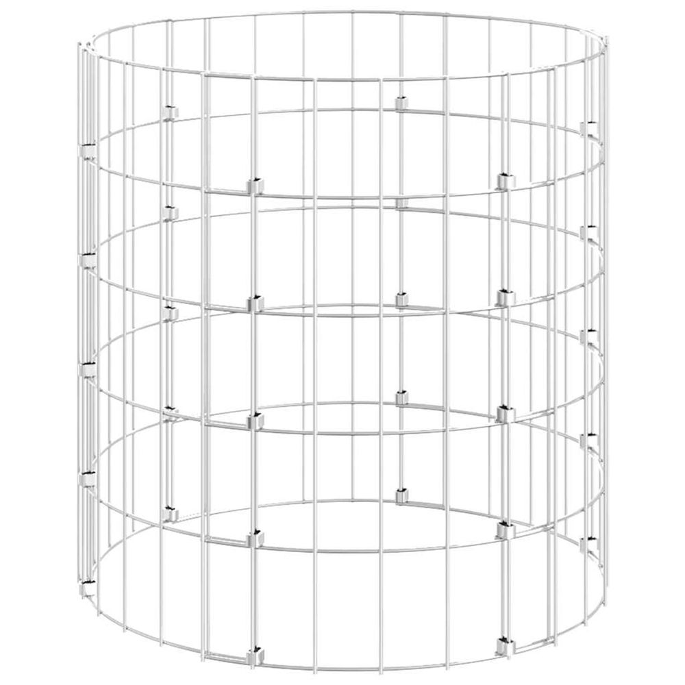 Poteau à gabion circulaire acier galvanisé ø50x50 cm