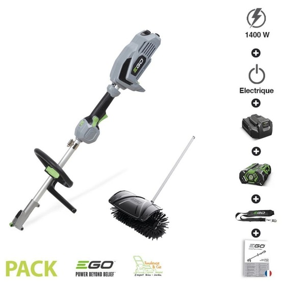 Pack balayeuse électrique sans fil avec moteur chargeur batterie ego power bba2100