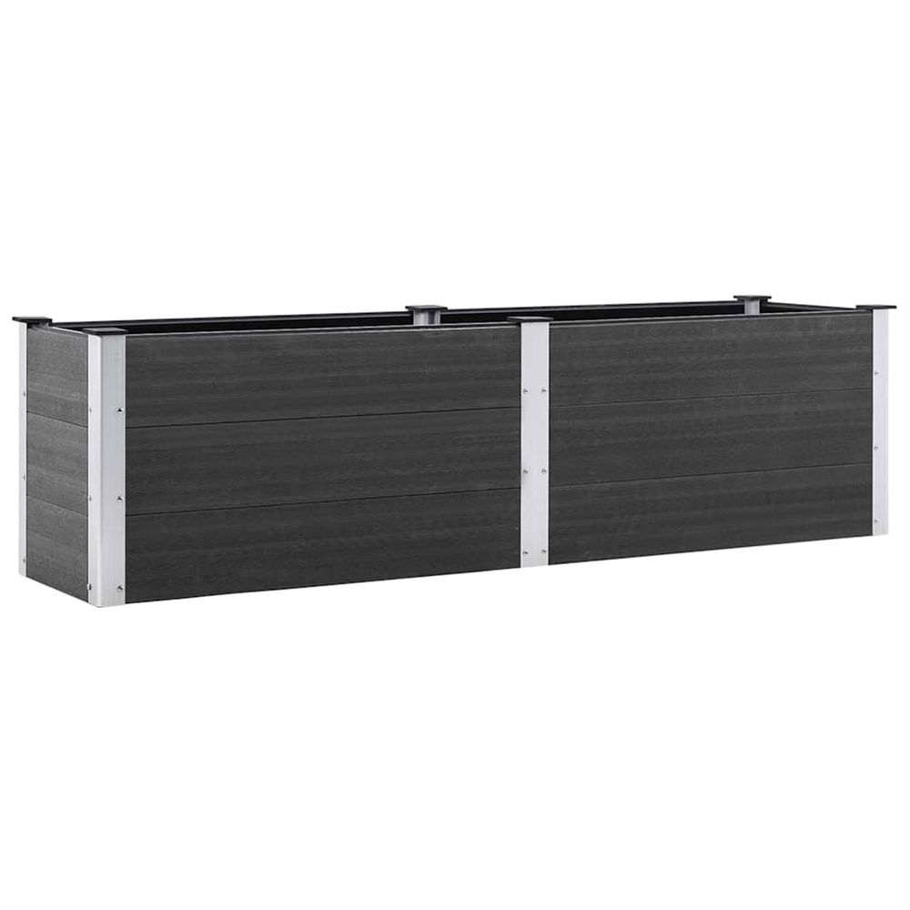 Lit surélevé de jardin 200x50x54 cm wpc gris