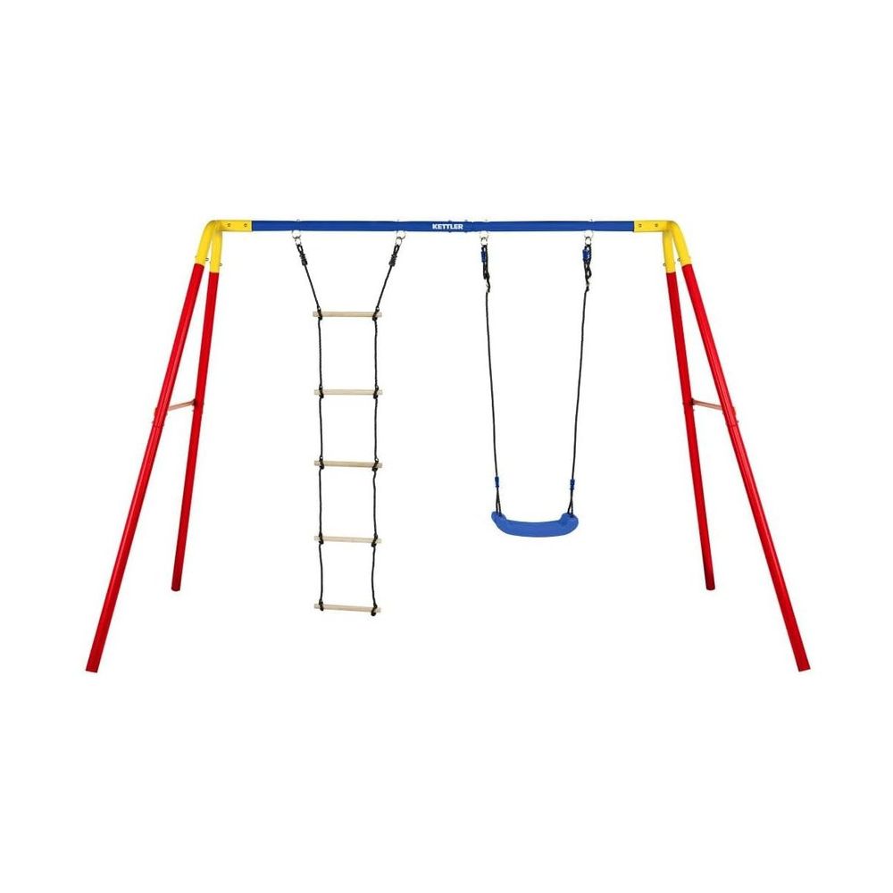 Balancoire double combi rouge bleu
