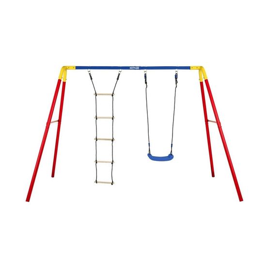 Balancoire double combi rouge bleu