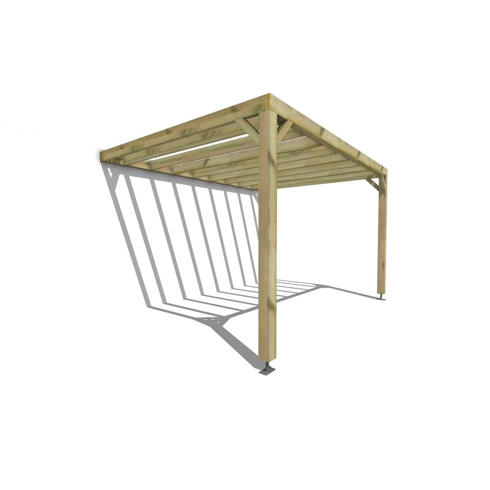 Pergola bois • 4m x 3m • adossée • sens profondeur • livraison comprise