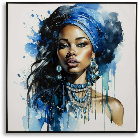 Tableau en toile et métal altea 82 x 4 x 82 cm modèle 1