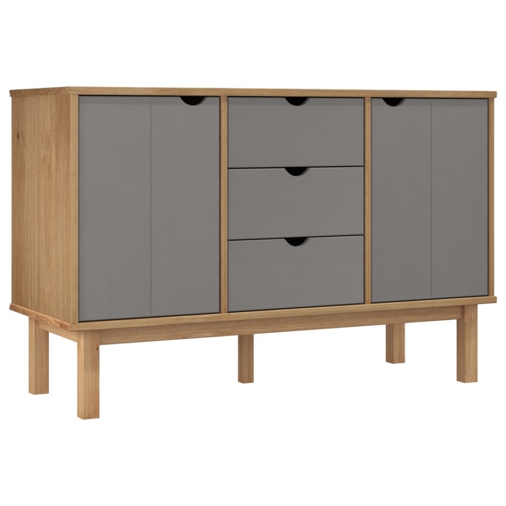 Buffet bahut commode armoire meuble de rangement organisateur cuisine salle de séjour salon et 113,5 x 43 x 73 cm bois massif
