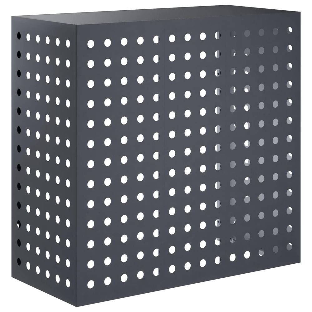 Housse de climatiseur anthracite 110 x 50 x 105 cm acier