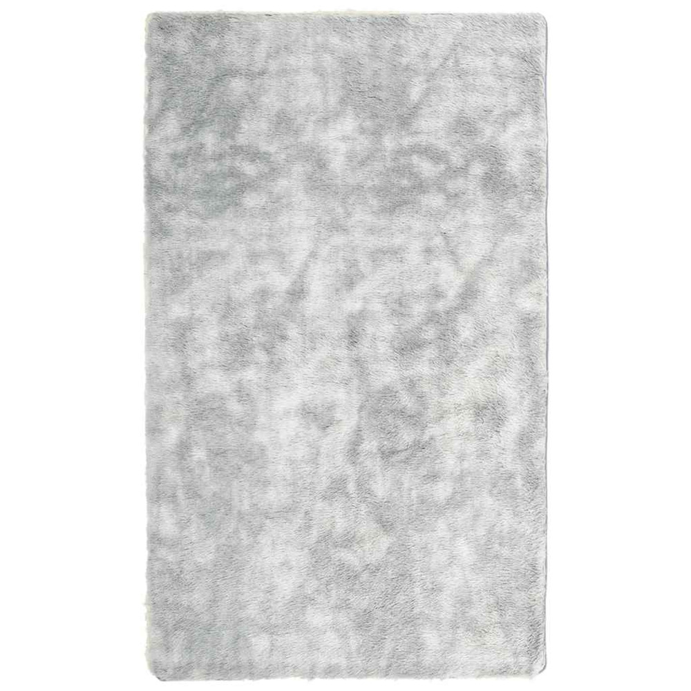 Tapis shaggy à poils longs navarra gris argenté 60x100 cm