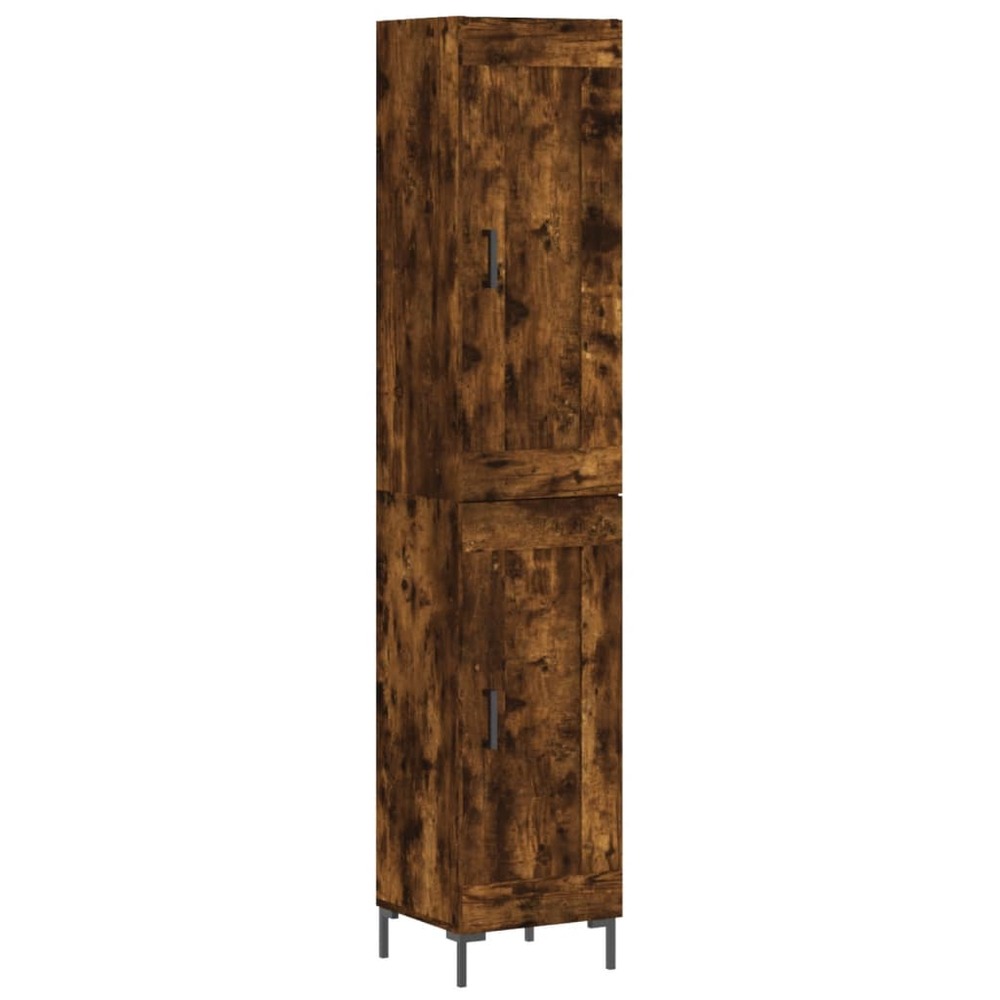Buffet bahut commode armoire meuble de rangement organisateur cuisine salle de séjour salon haut 34,5 x 34 x 180 cm bois d'in
