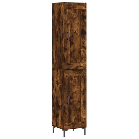 Buffet bahut commode armoire meuble de rangement organisateur cuisine salle de séjour salon haut 34,5 x 34 x 180 cm bois d'in