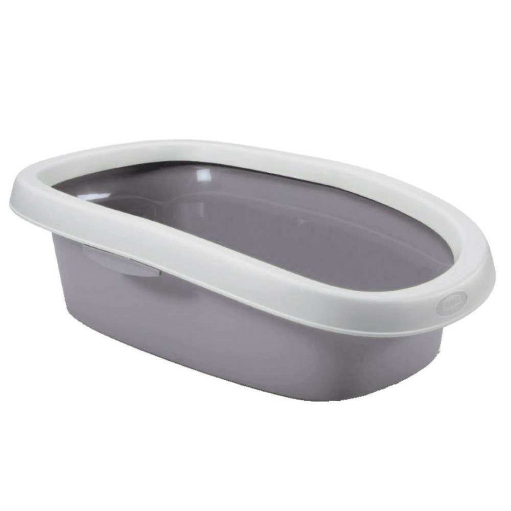 Bac a litière sprint 20, gris pierre 39 x 58 x 17 h pour chat