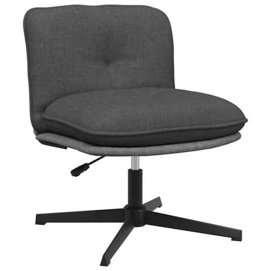 Chaise pivotante de bureau gris foncé tissu