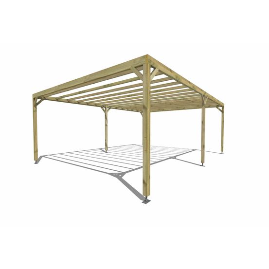 Pergola bois • 7m x 5m • indépendante • sens profondeur • livraison comprise