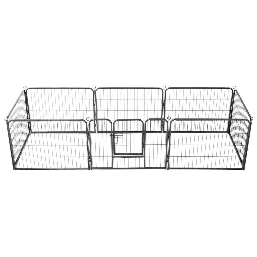Parc pour chiens 8 panneaux Acier 60 x