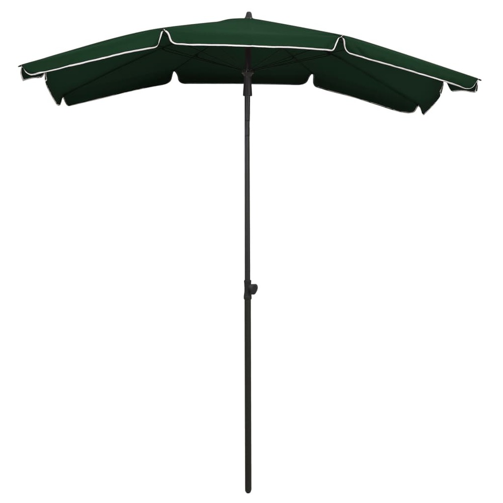 Parasol de jardin avec mât 200x130 cm vert