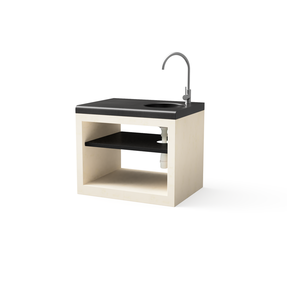 Module kitaway évier&robinet noir&blanc