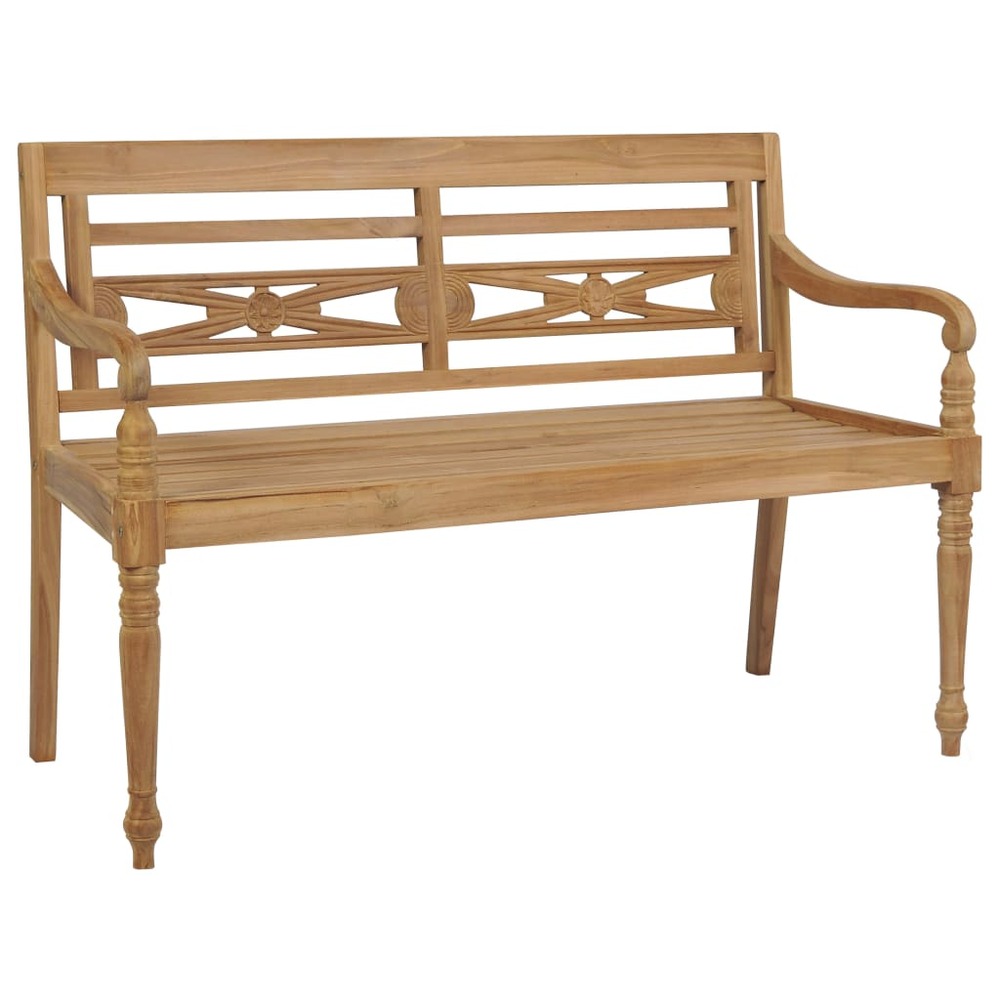 Banc de jardin meuble de patio d'extérieur terrasse 120 x 51,5 x 84 cm teck