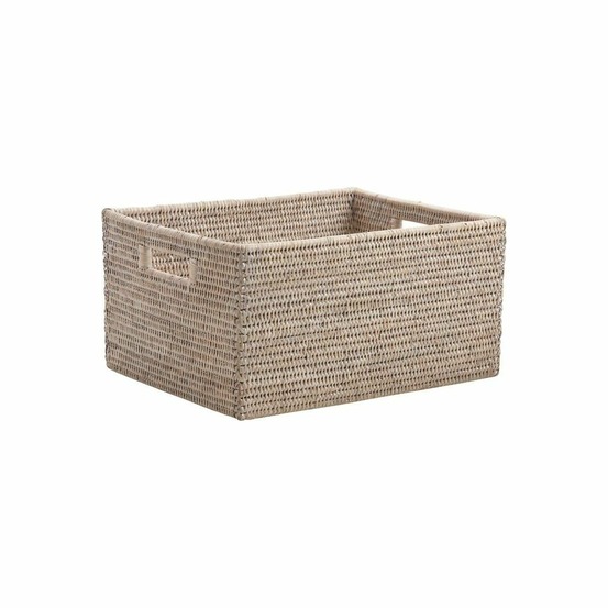 Corbeille rangement en rotin 24 x 19 x 13 cm