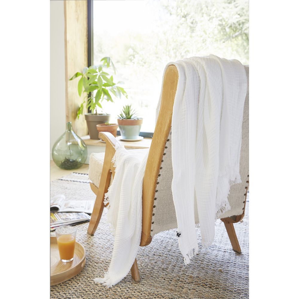 Plaid quadruple gaze de coton gaia
