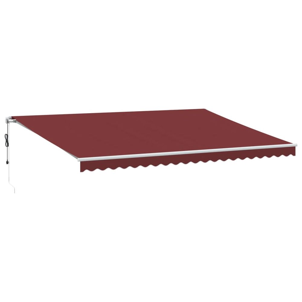 Auvent rétractable automatique bordeaux 500x350 cm