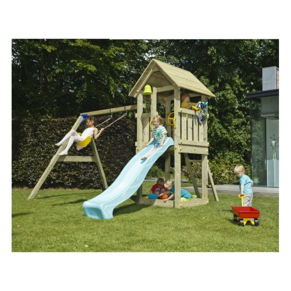 Aire de jeux masgames kiosk l avec balançoire balançoire individuelle