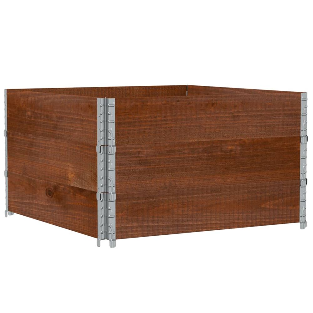 Jardinière d'extérieur marron 100x100 cm bois massif de pin