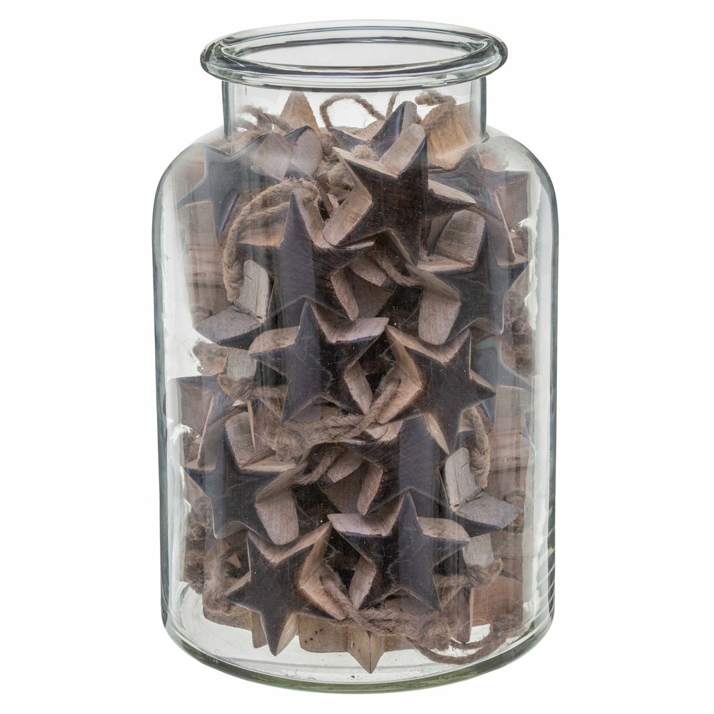 Décoration de noël à suspendre en bois étoile terre sauvage