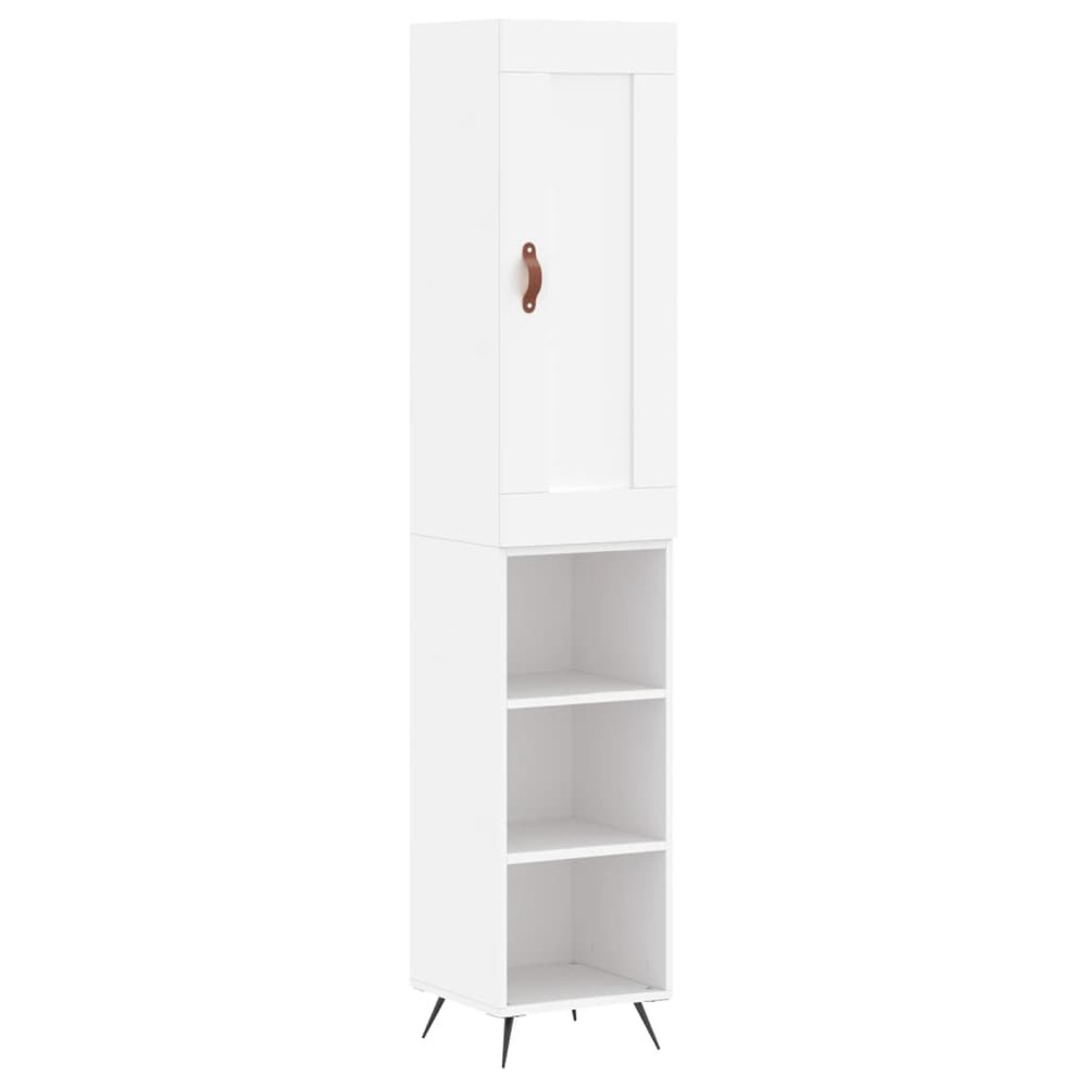 Buffet bahut commode armoire meuble de rangement organisateur cuisine salle de séjour salon haut 34,5 x 34 x 180 cm bois d'in