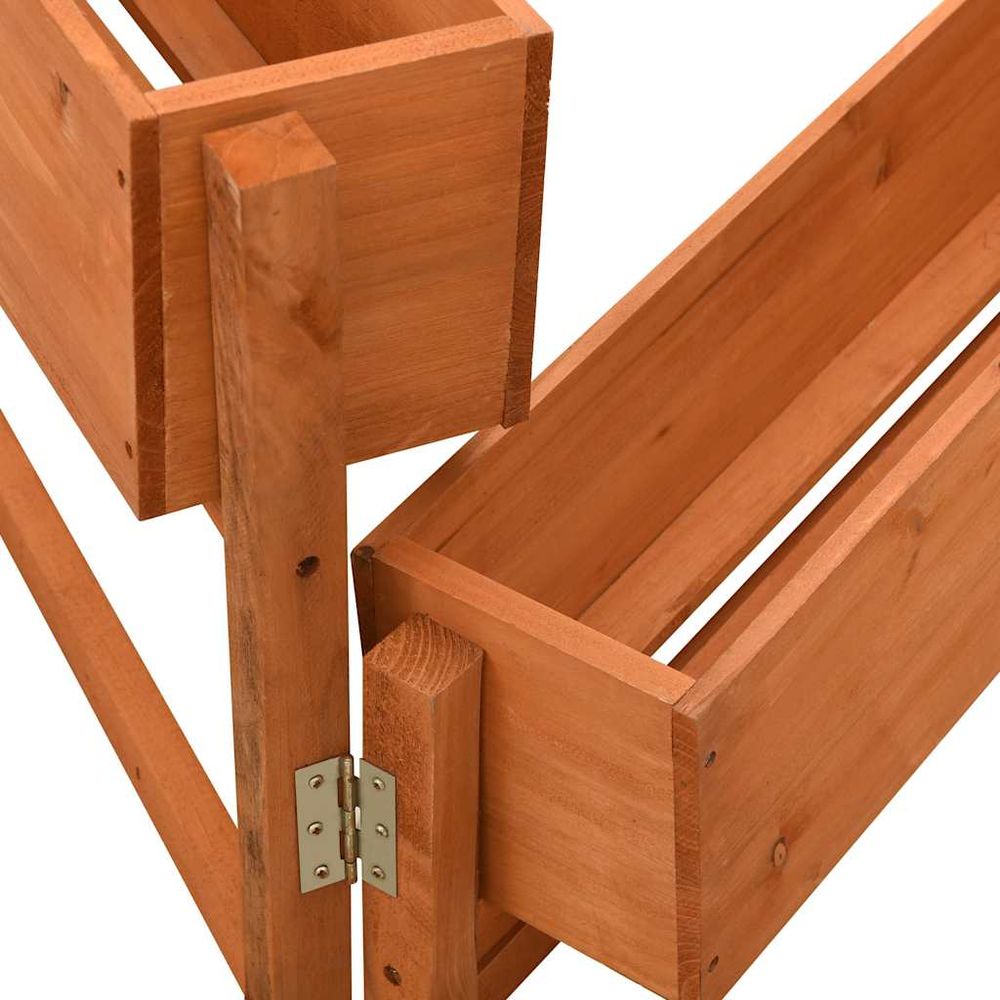 Jardinière pliable de jardin orange 60x14x75 cm bois de sapin