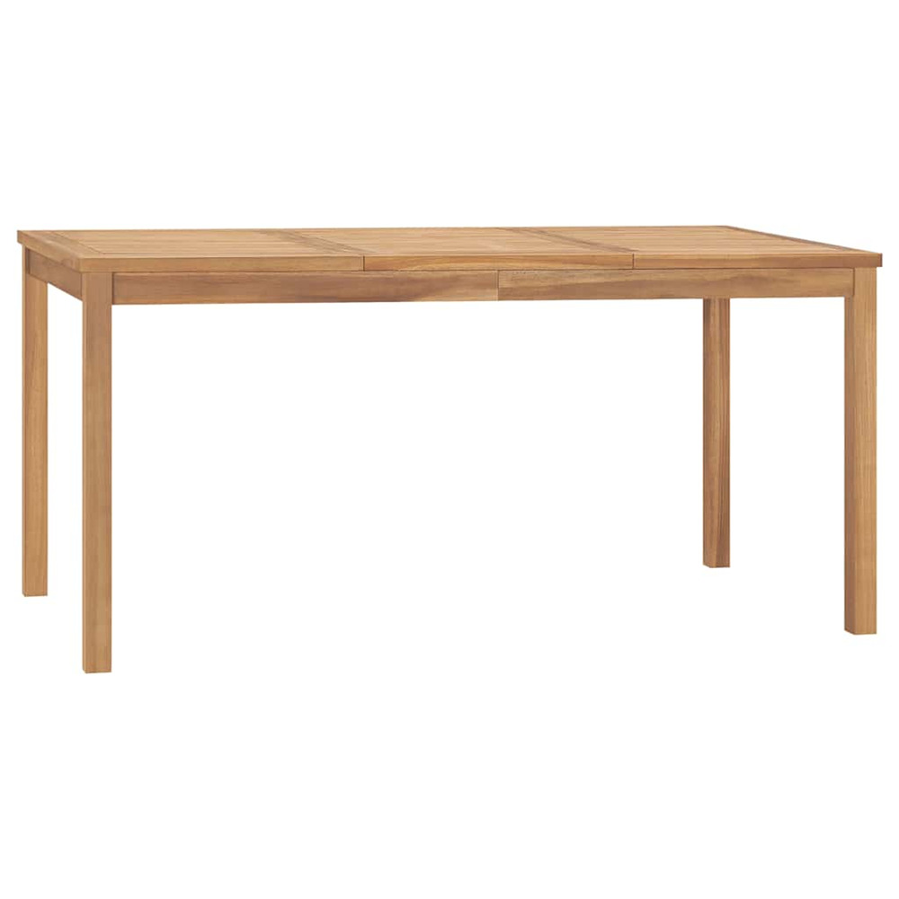 Table à dîner de jardin 160x80x77 cm bois de teck solide
