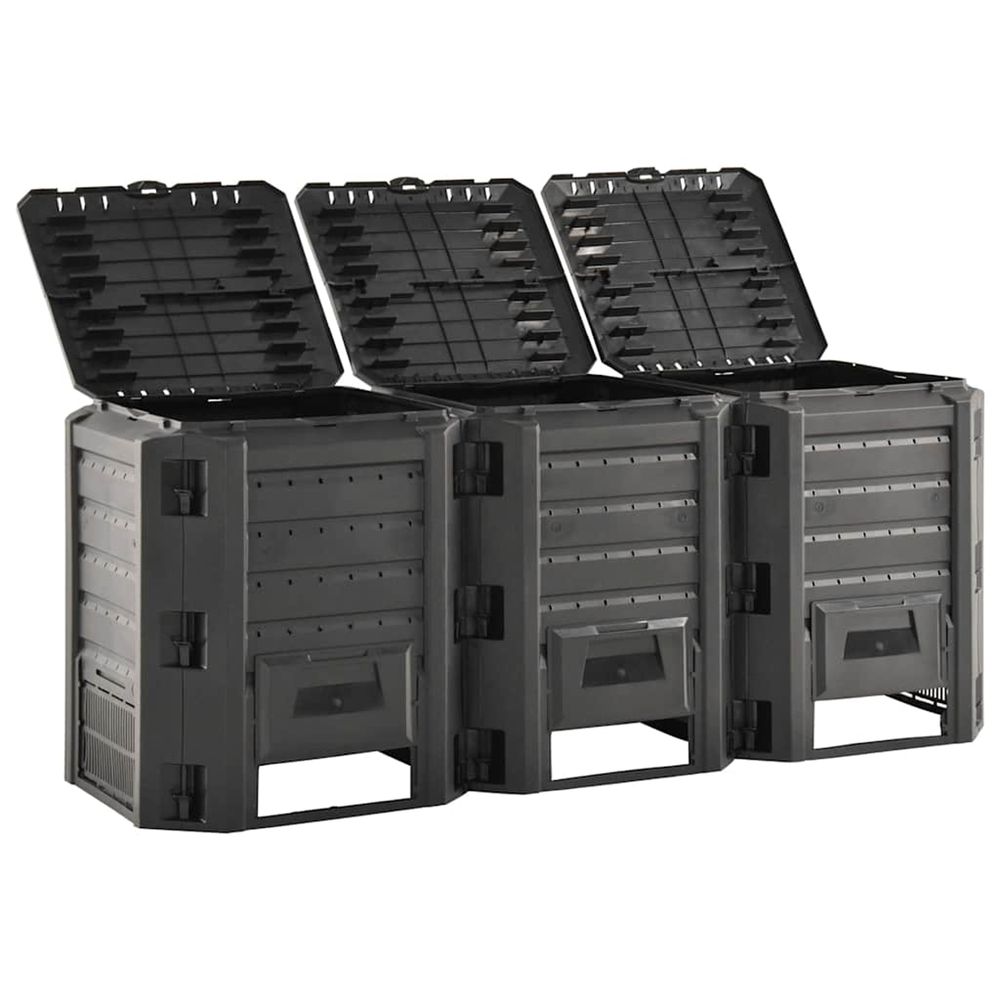 Composteur de jardin noir 1200 l