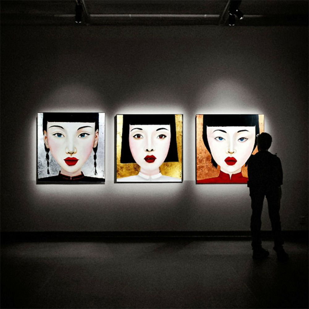 Peinture ying multicolore 100x3x100cm