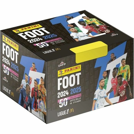 Boîte foot ligue 1 2024-2025 - mcdonald's 50 pochettes - 350 stickers