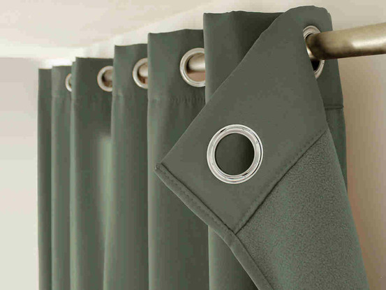 Lot de 2 rideaux thermiques glacier vert gris 135 x 180 cm