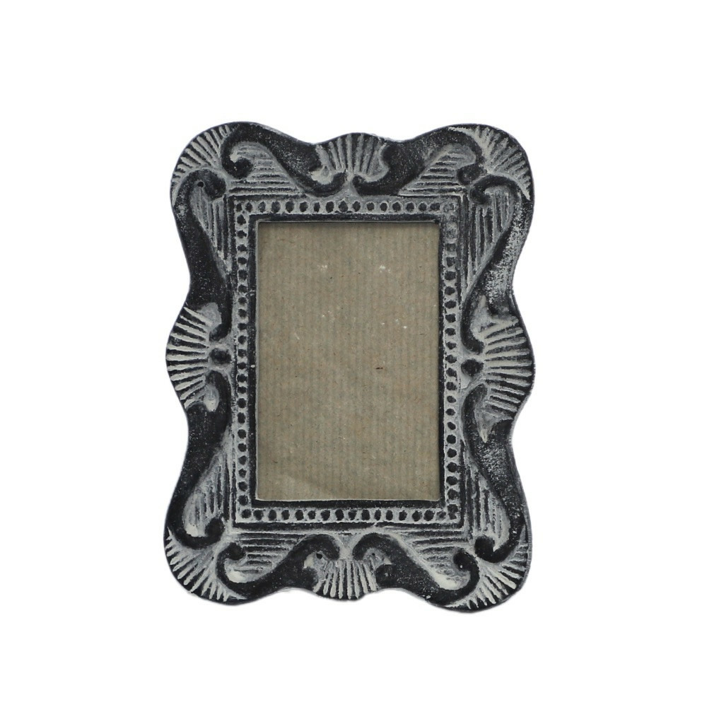 Cadre photo rectangulaire gris l.12 x ht.15 cm