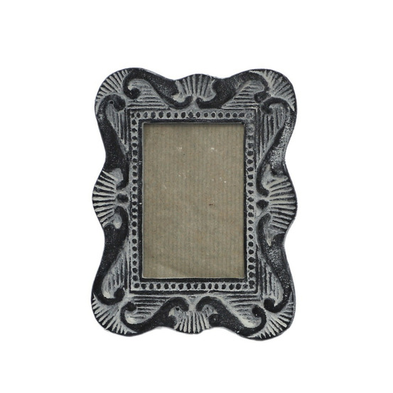 Cadre photo rectangulaire gris l.12 x ht.15 cm