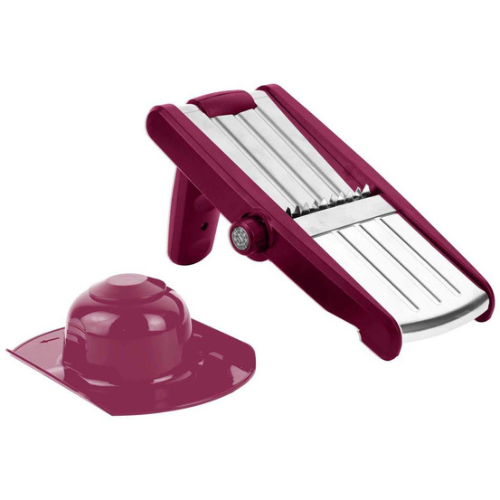 Mandoline avec lames en acier inoxydable rouge